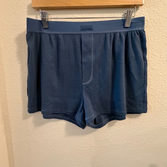 SKIMS Women’s Cotton Rib Loose Boxer, Sz M, Harbor, NWT - Picture 6 of 10